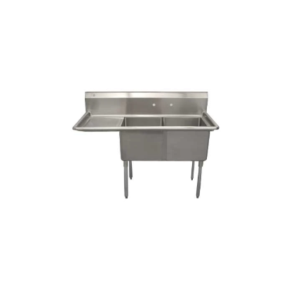 图片 Serv-Ware，D2CWP1818L-18，水槽，(2) 两个隔间