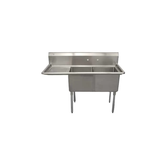 图片 Serv-Ware，D2CWP1818L-18，水槽，(2) 两个隔间