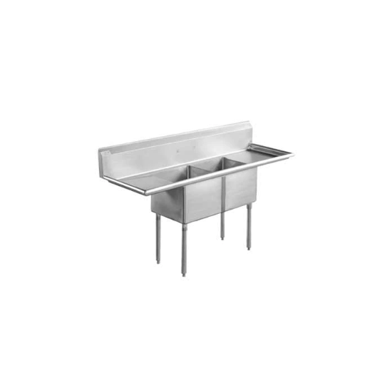 图片 Serv-Ware，D2CWP18182-18，水槽，(2) 两个隔间